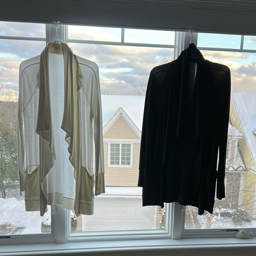 Athleta Cream and Black Women's Jackets